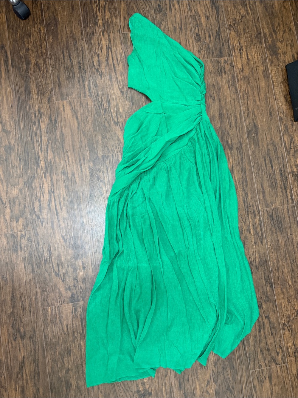 Showpo One-Shoulder Green Maxi Dress